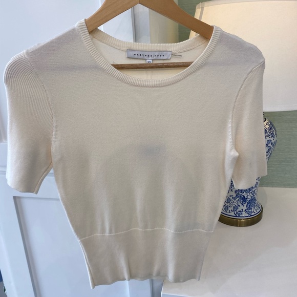 NWT Endless Rose Jewel Trim Half Sleeve Top - Picture 2 of 4